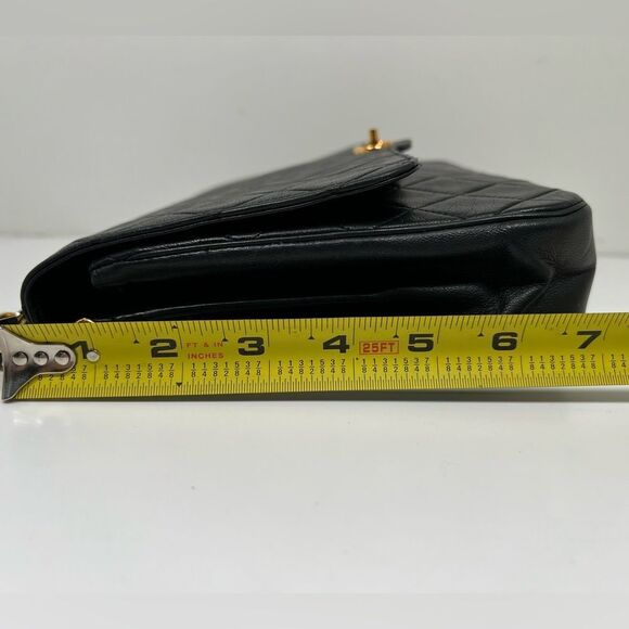 Chanel Metelesse Single Flap Vintage Lambskin Black Shoulder Bag - Picture 12 of 13